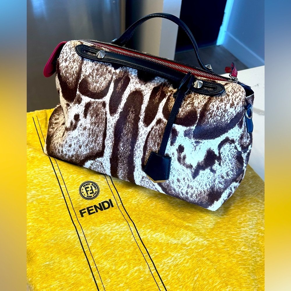 FENDI Calf Hair ByTheWay large bag cowprint RARE runway